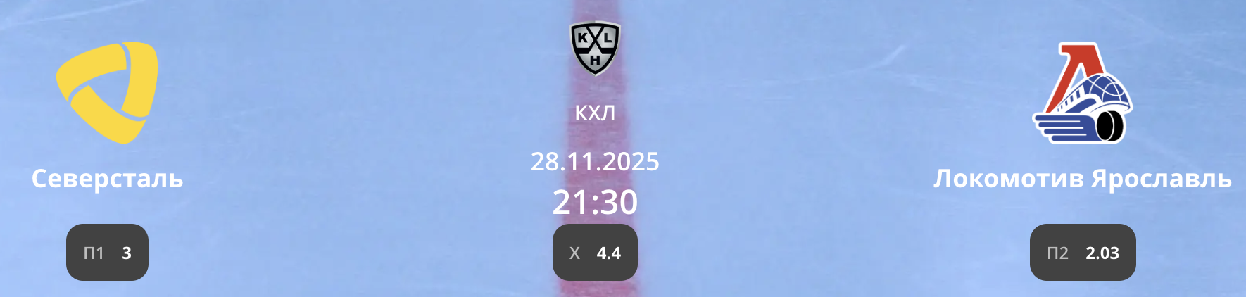 Северсталь - Локомотив: варианты от аналитиков на матч КХЛ